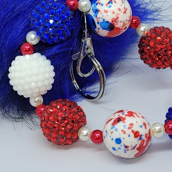 RHINESTONE AMERICANA WRISTLET KEYCHAIN!! 🇺🇲 - Picture 2 of 7